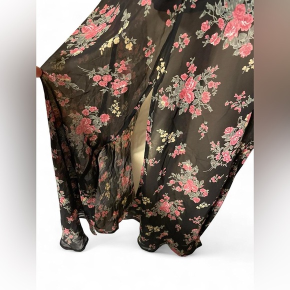 Lumiere Black Floral Maxi Skirt - Picture 4 of 5